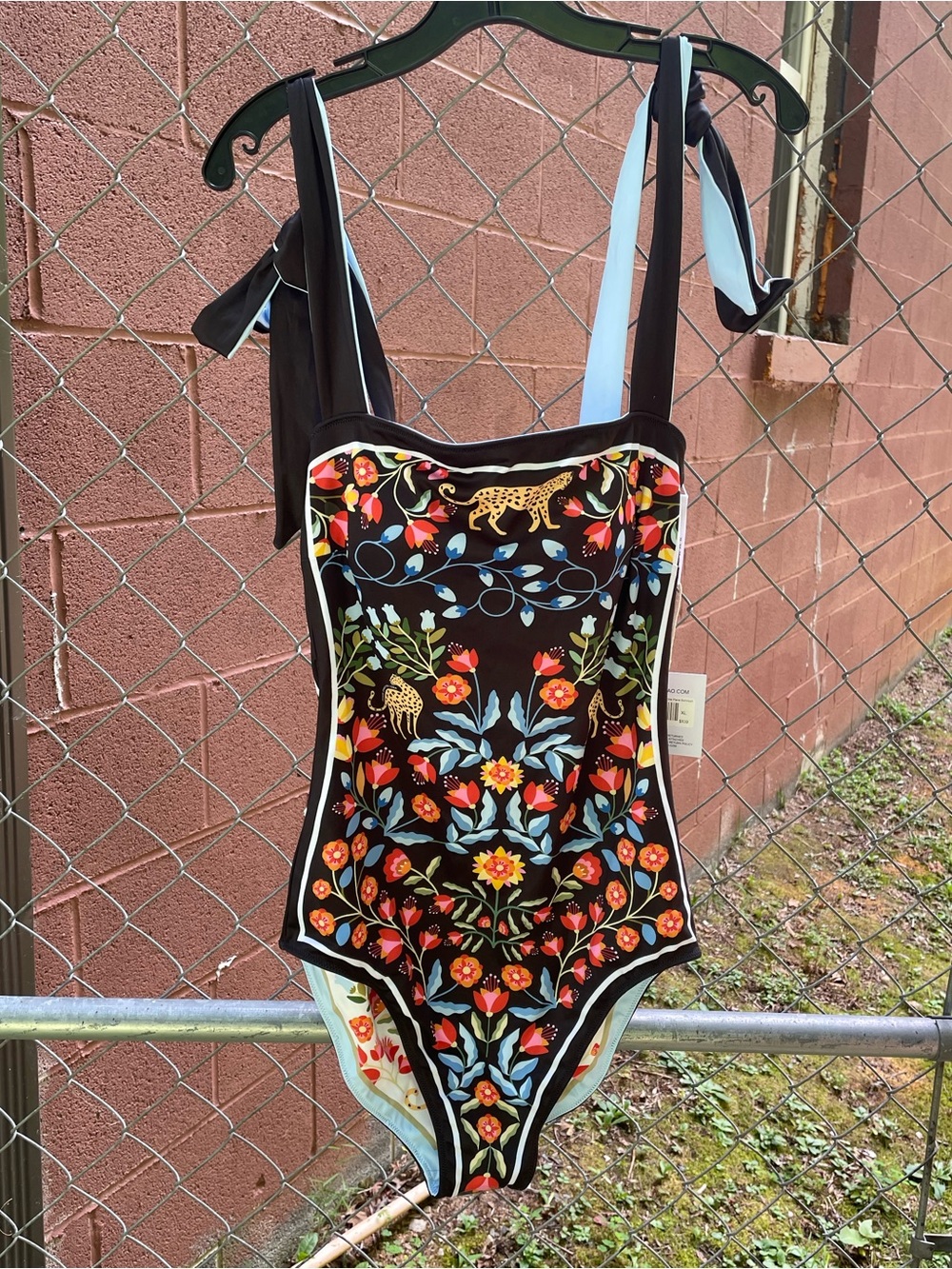 NWT Jessie Zhao Night Imagination Reversible One Piece Swimsuit Size XL